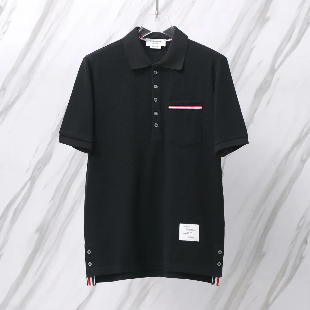 ：T 010（TBPolo ） THOM BROWNE TB 330 POLO Classic 330 Authentic Authentic Quality + Authentic + Same Style Size：0/1/2/3/4 ：White/Black/Navy Blue/Gray